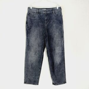 Lane Bryant High Rise Girlfriend Straight Jeans Womens Black Cotton Denim P1291